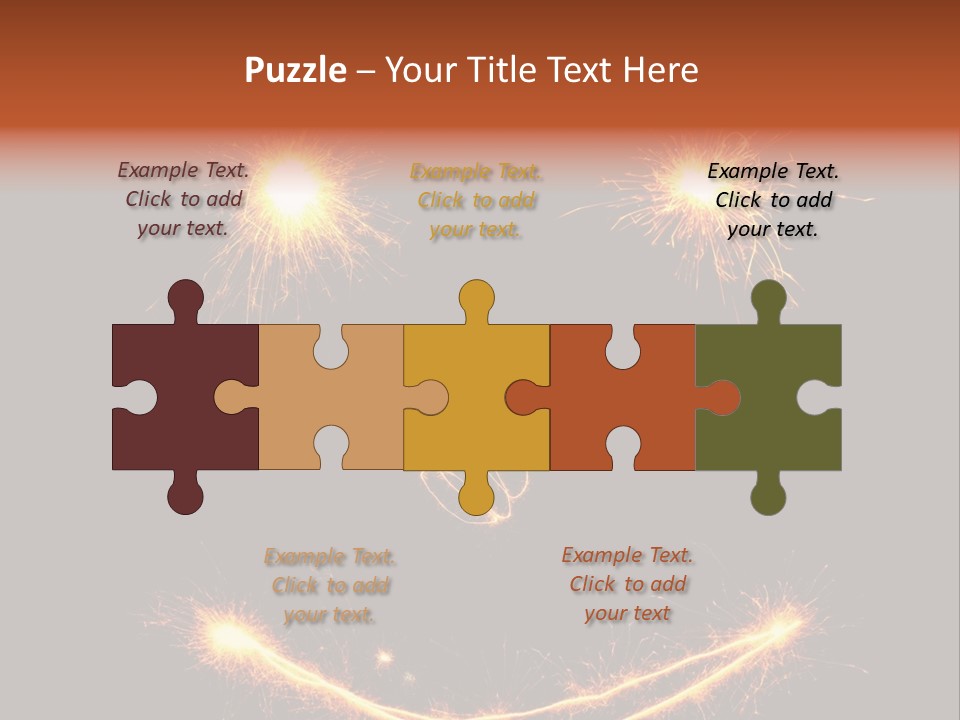 Glow Sparks Sparkler PowerPoint Template