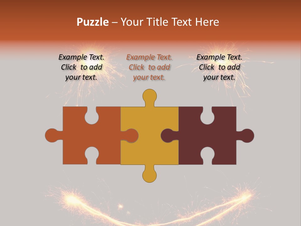 Glow Sparks Sparkler PowerPoint Template