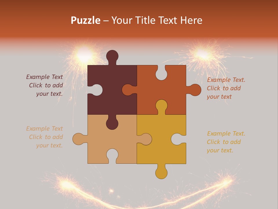 Glow Sparks Sparkler PowerPoint Template