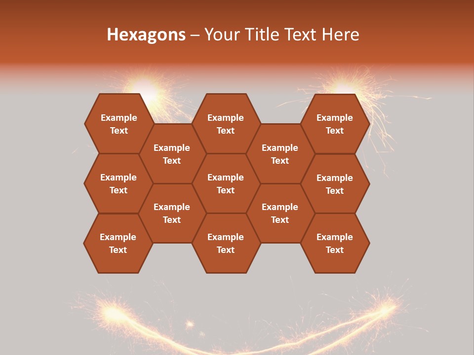 Glow Sparks Sparkler PowerPoint Template