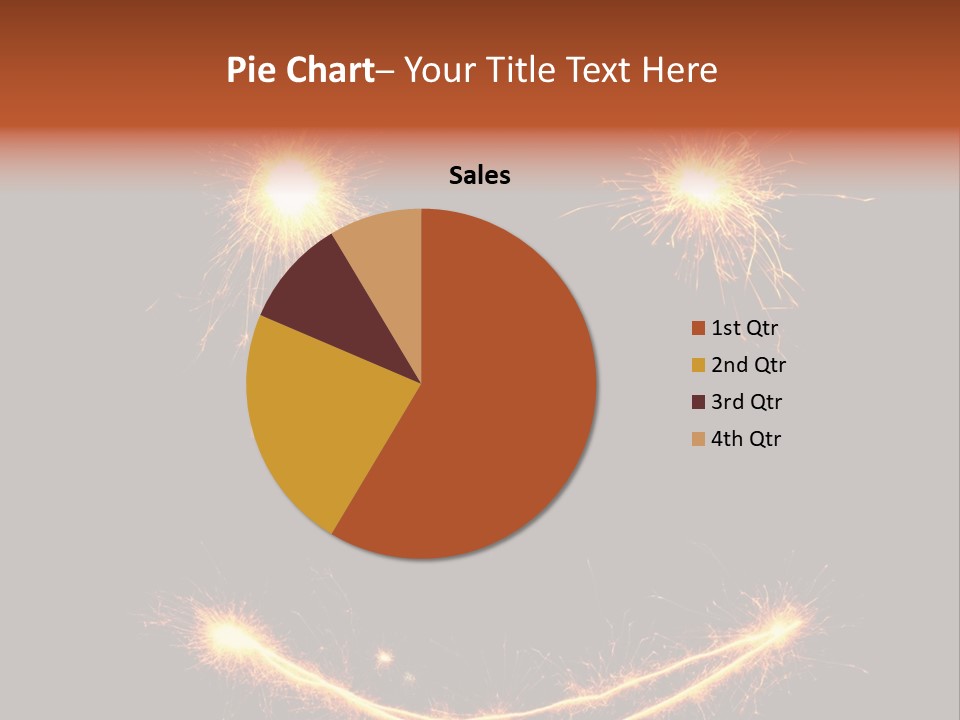 Glow Sparks Sparkler PowerPoint Template