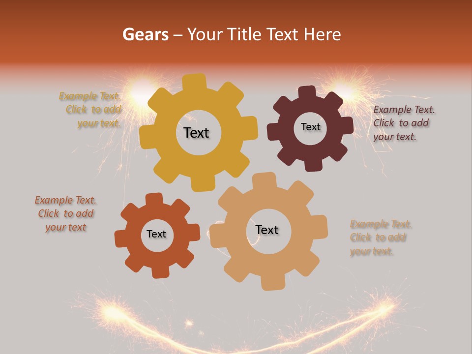 Glow Sparks Sparkler PowerPoint Template