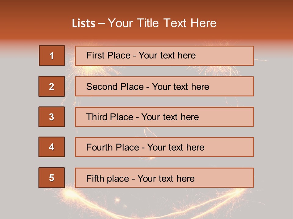 Glow Sparks Sparkler PowerPoint Template