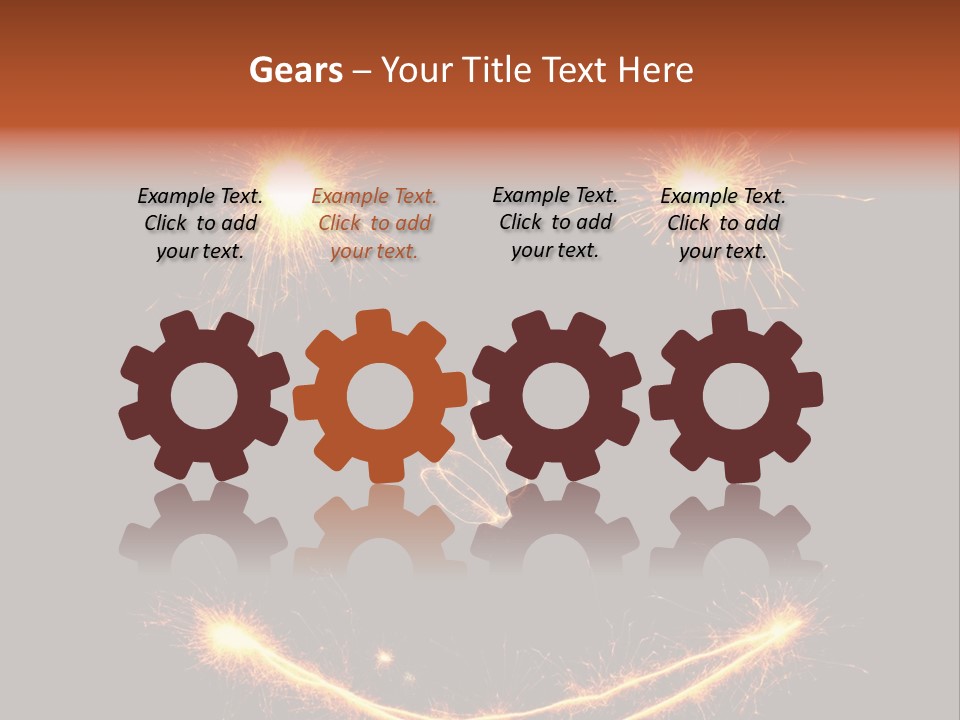 Glow Sparks Sparkler PowerPoint Template