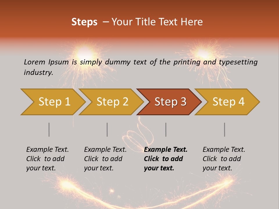 Glow Sparks Sparkler PowerPoint Template