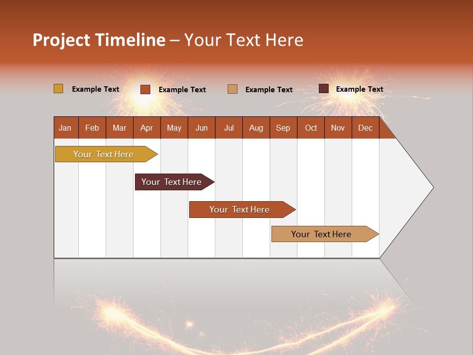 Glow Sparks Sparkler PowerPoint Template