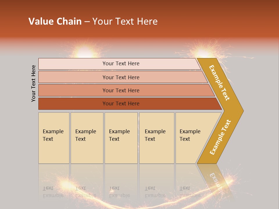 Glow Sparks Sparkler PowerPoint Template