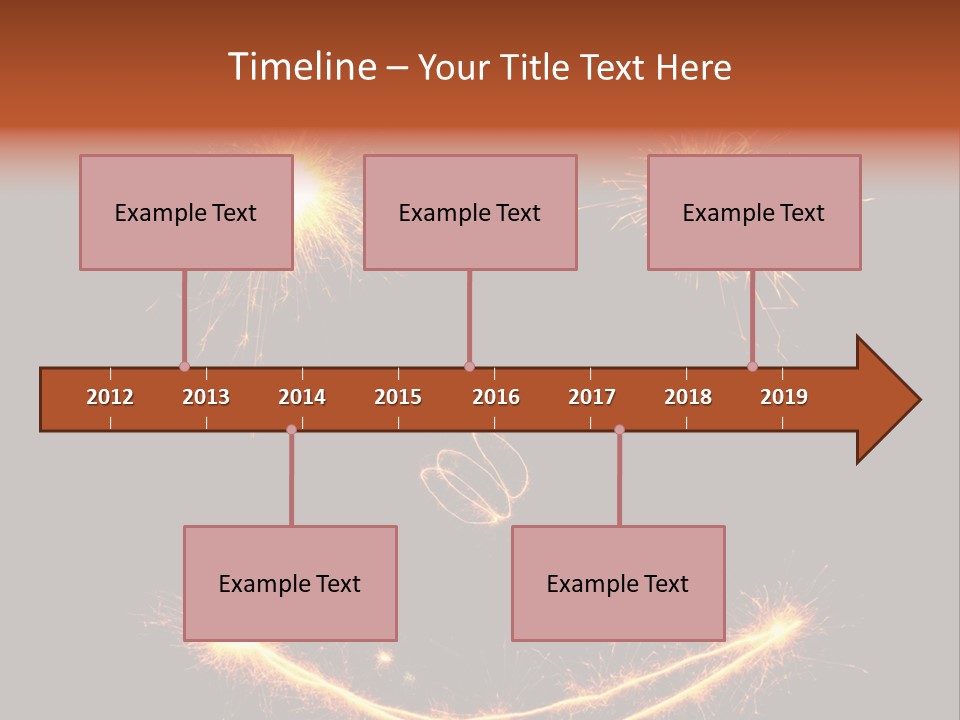 Glow Sparks Sparkler PowerPoint Template