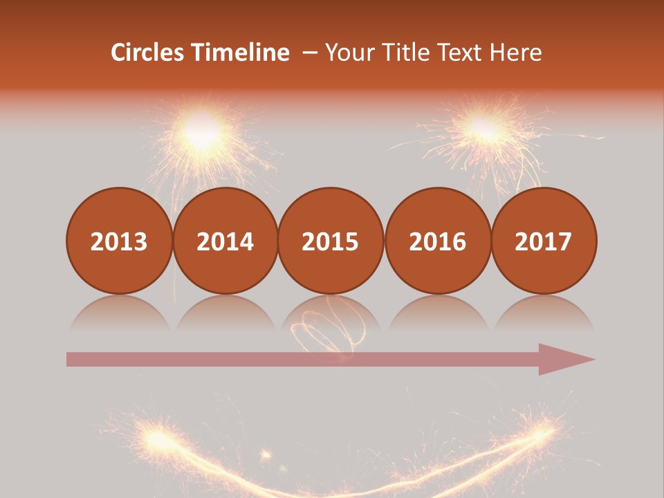Glow Sparks Sparkler PowerPoint Template