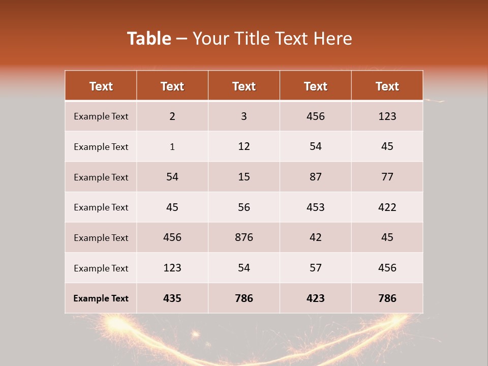 Glow Sparks Sparkler PowerPoint Template