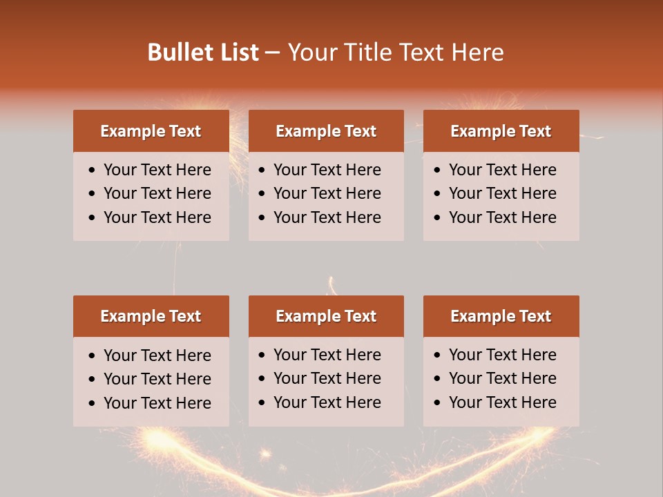 Glow Sparks Sparkler PowerPoint Template