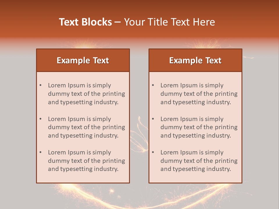 Glow Sparks Sparkler PowerPoint Template
