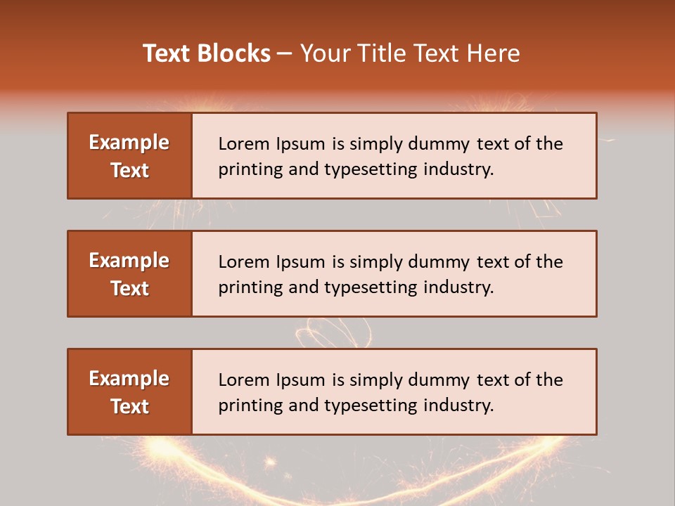 Glow Sparks Sparkler PowerPoint Template