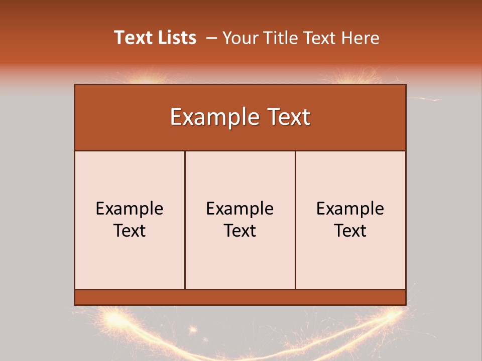 Glow Sparks Sparkler PowerPoint Template