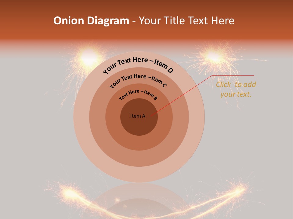 Glow Sparks Sparkler PowerPoint Template