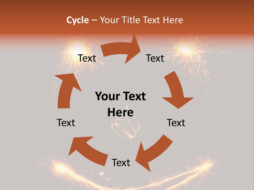 Glow Sparks Sparkler PowerPoint Template