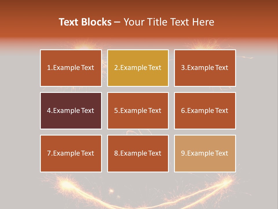 Glow Sparks Sparkler PowerPoint Template