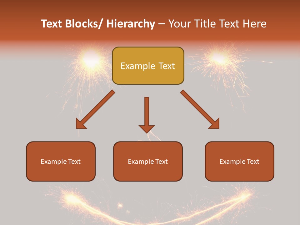 Glow Sparks Sparkler PowerPoint Template