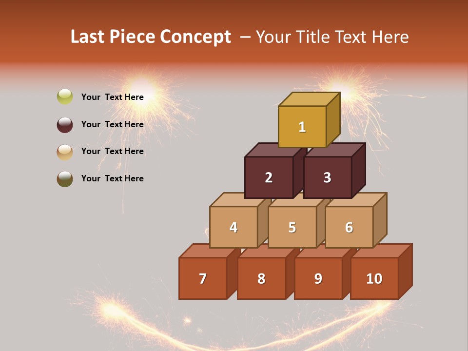 Glow Sparks Sparkler PowerPoint Template