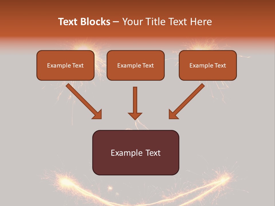 Glow Sparks Sparkler PowerPoint Template