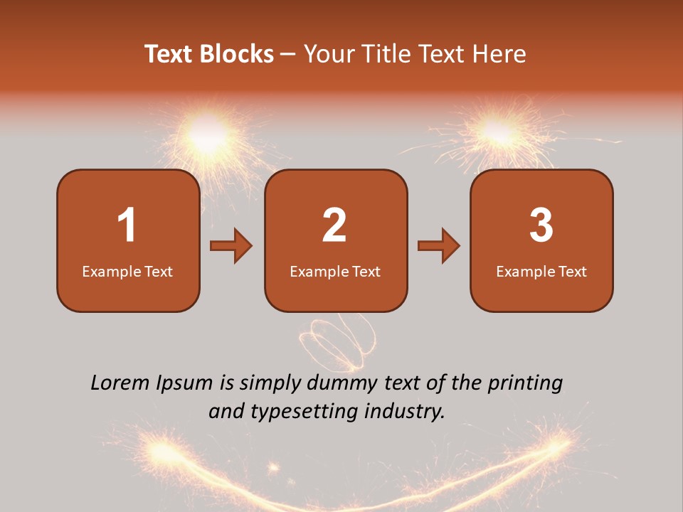 Glow Sparks Sparkler PowerPoint Template