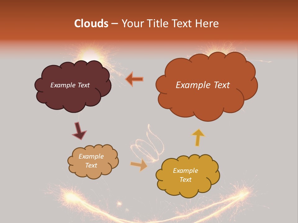 Glow Sparks Sparkler PowerPoint Template