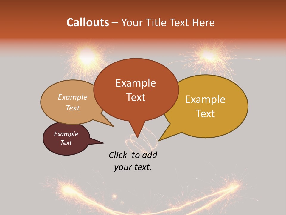 Glow Sparks Sparkler PowerPoint Template