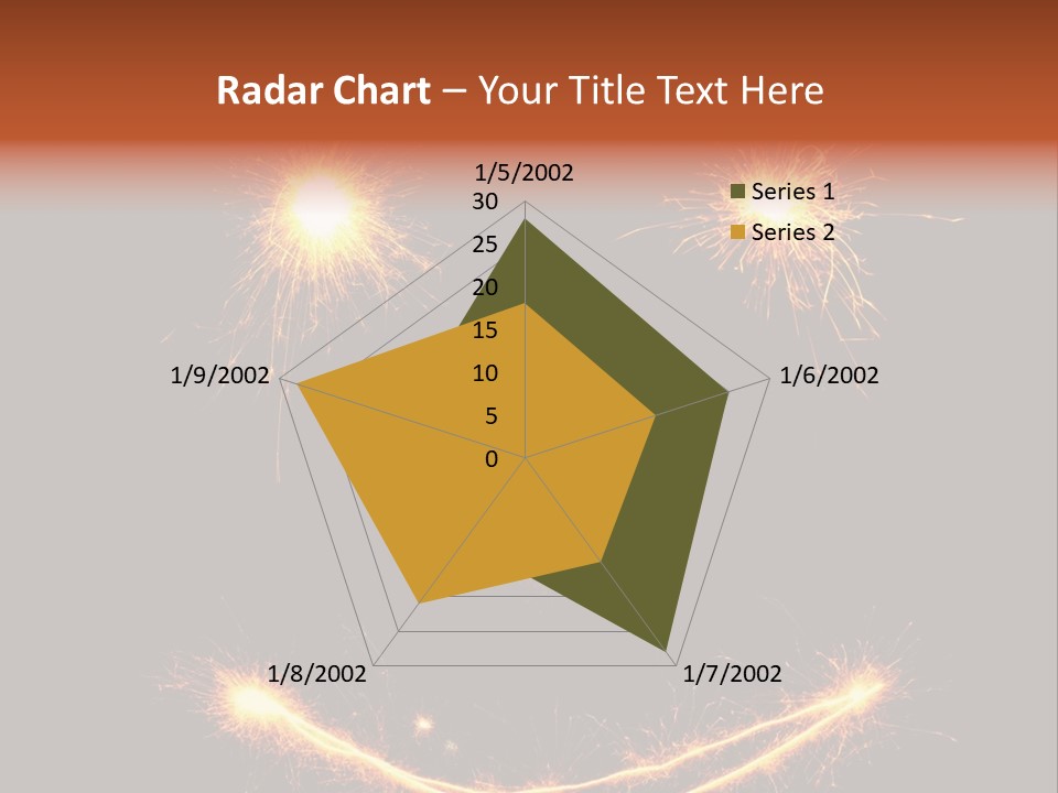 Glow Sparks Sparkler PowerPoint Template