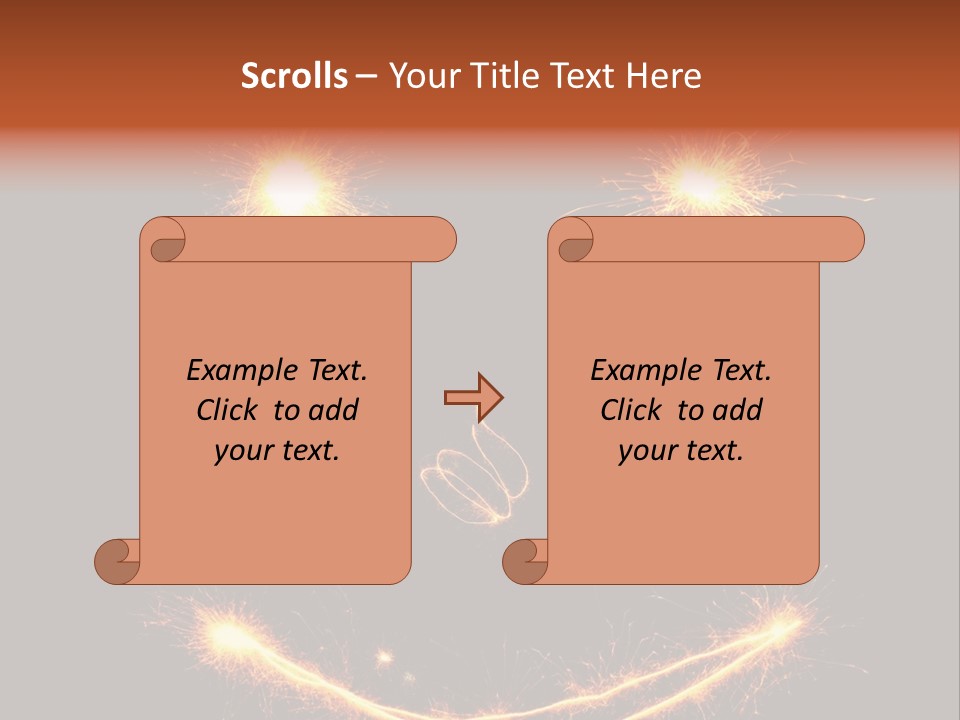 Glow Sparks Sparkler PowerPoint Template