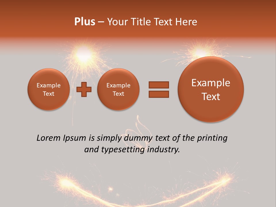 Glow Sparks Sparkler PowerPoint Template