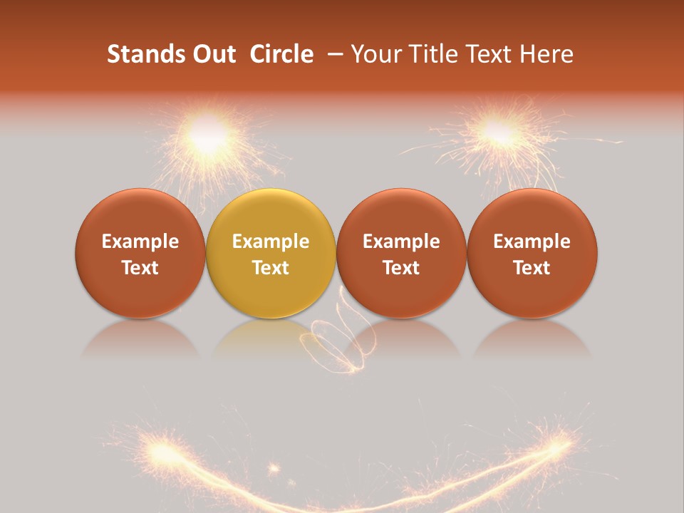 Glow Sparks Sparkler PowerPoint Template