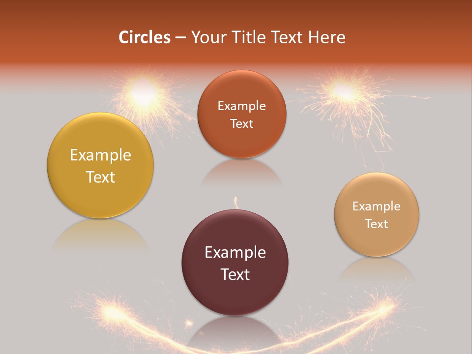 Glow Sparks Sparkler PowerPoint Template