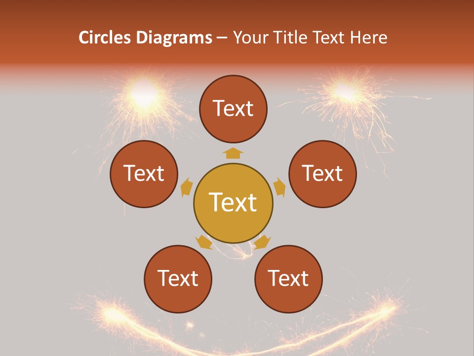 Glow Sparks Sparkler PowerPoint Template