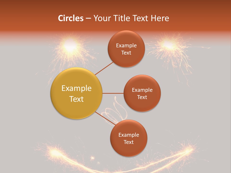 Glow Sparks Sparkler PowerPoint Template
