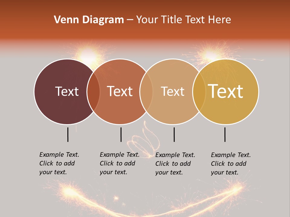 Glow Sparks Sparkler PowerPoint Template