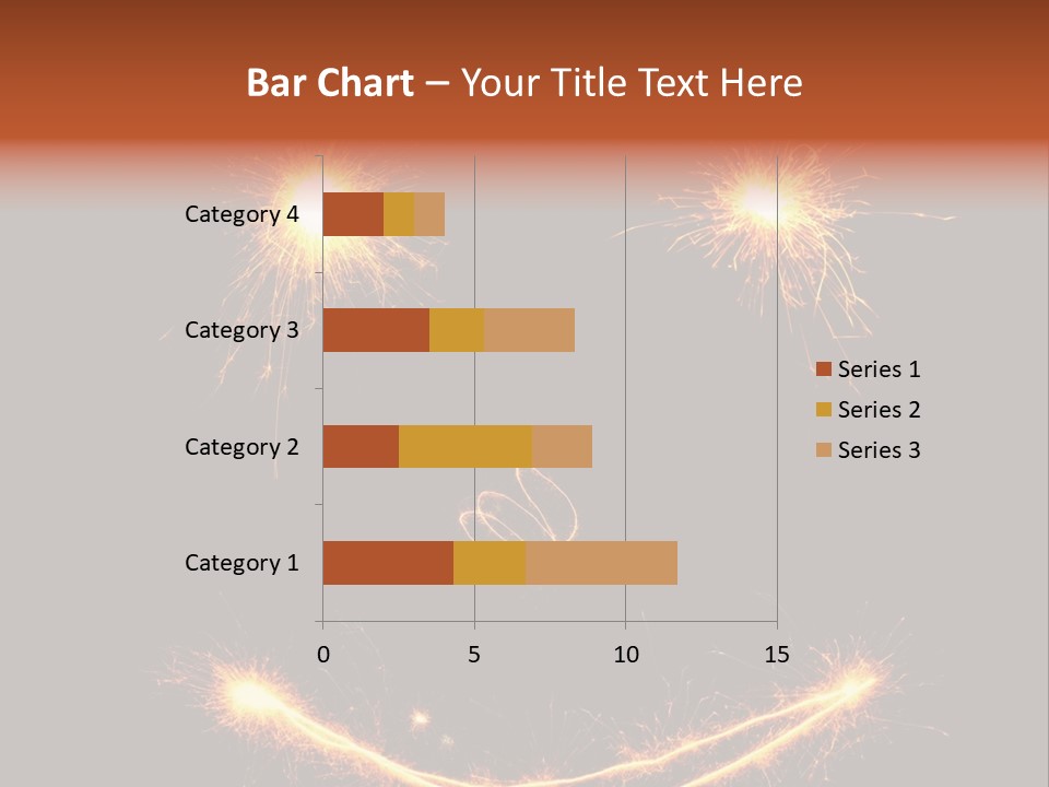 Glow Sparks Sparkler PowerPoint Template