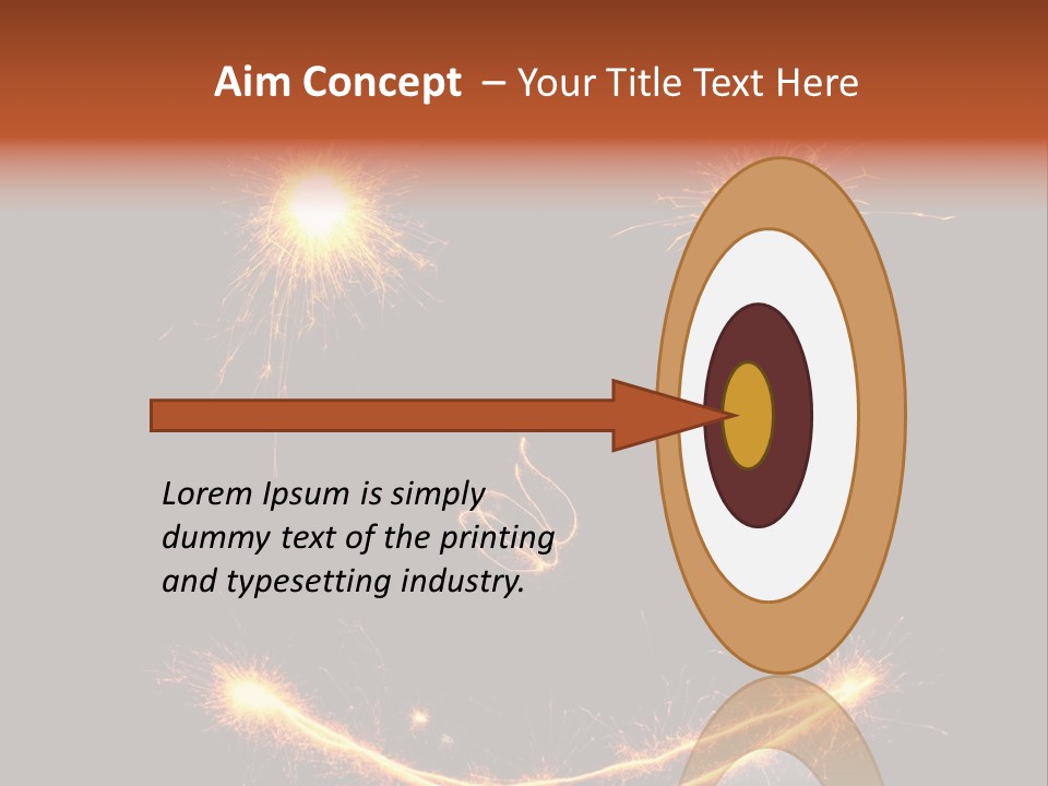 Glow Sparks Sparkler PowerPoint Template