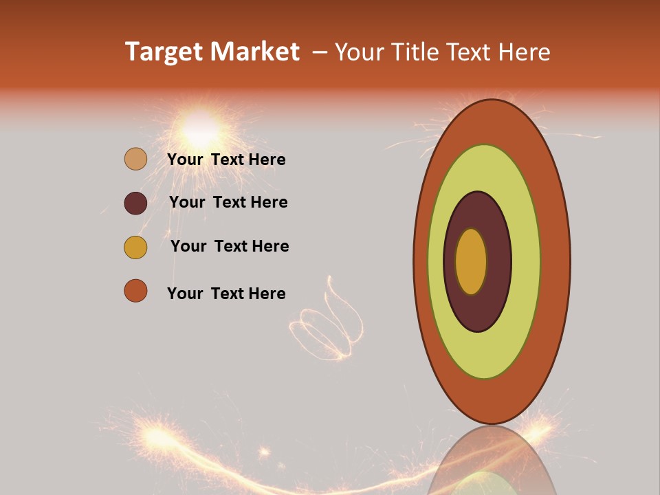 Glow Sparks Sparkler PowerPoint Template