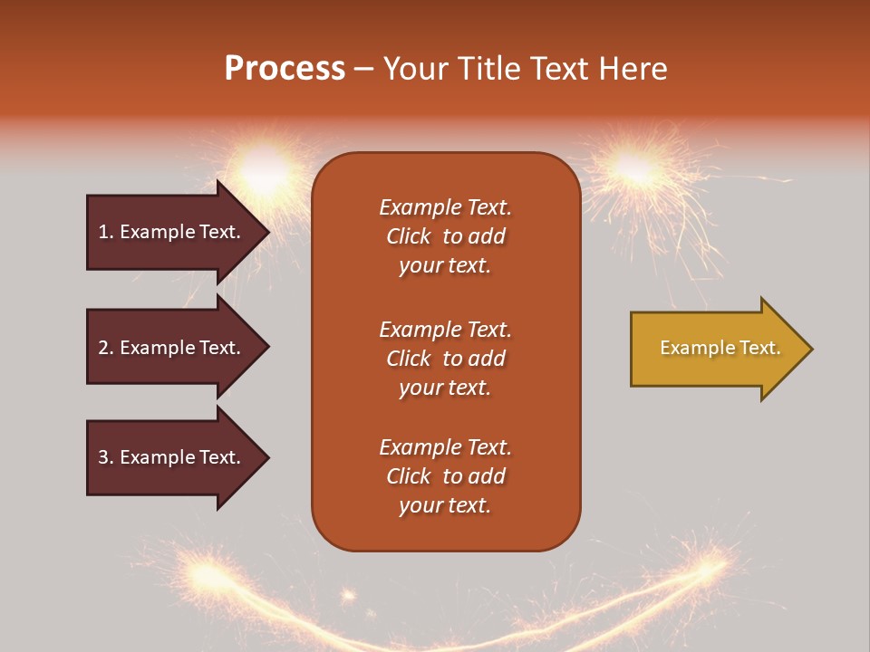 Glow Sparks Sparkler PowerPoint Template