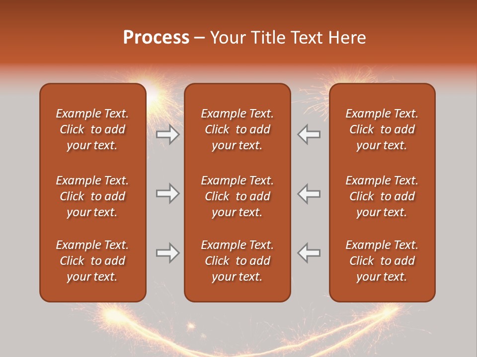 Glow Sparks Sparkler PowerPoint Template