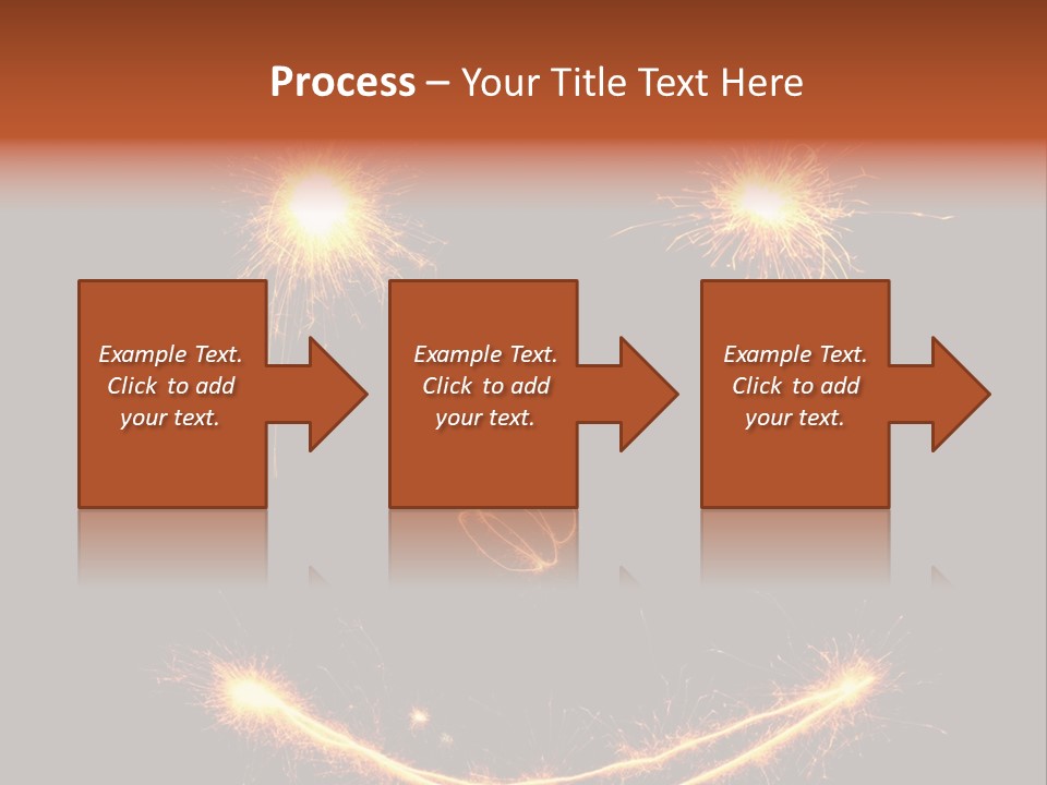 Glow Sparks Sparkler PowerPoint Template