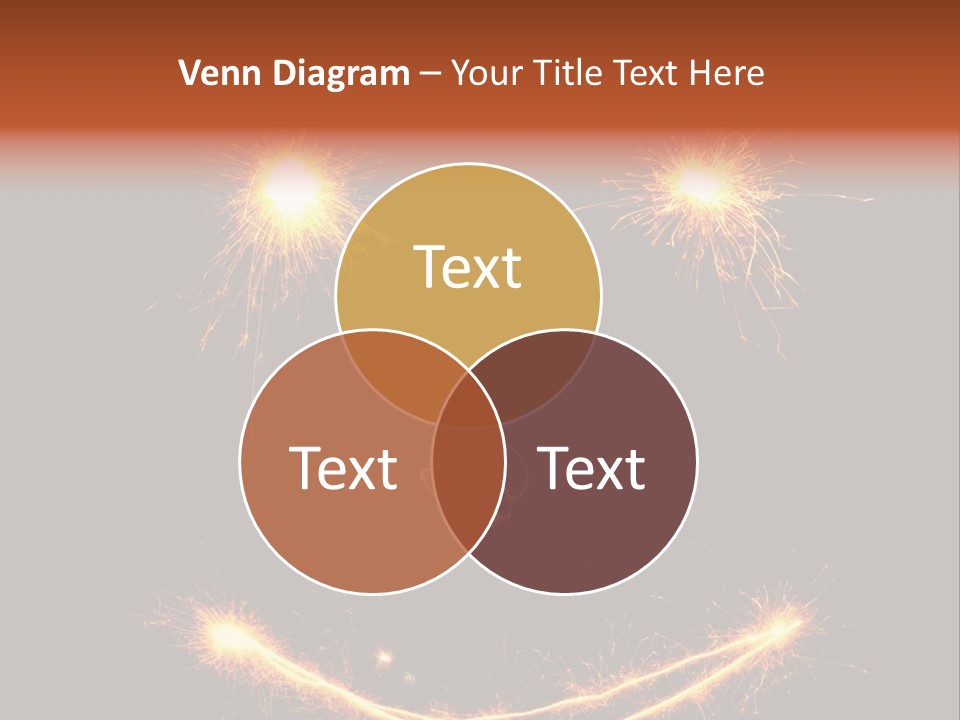 Glow Sparks Sparkler PowerPoint Template