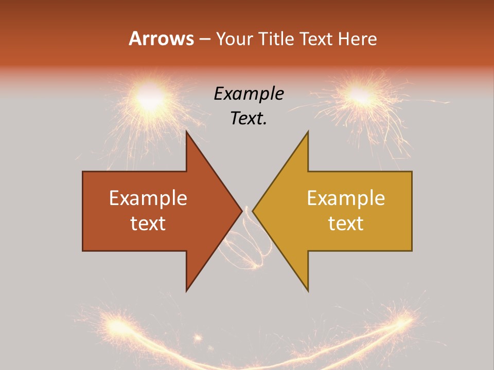 Glow Sparks Sparkler PowerPoint Template