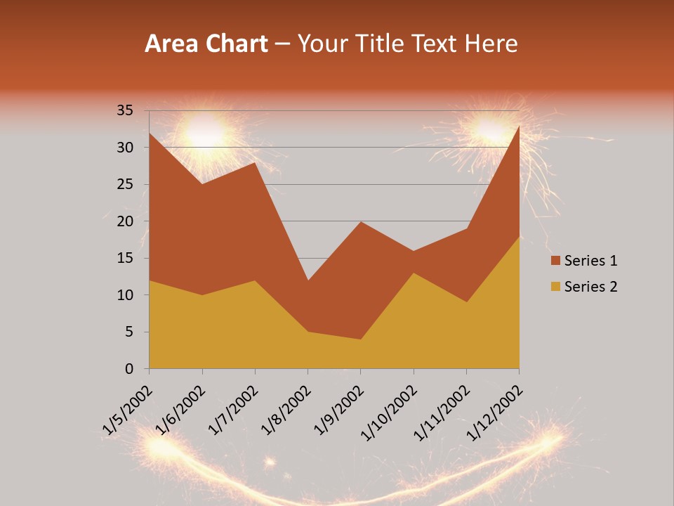 Glow Sparks Sparkler PowerPoint Template