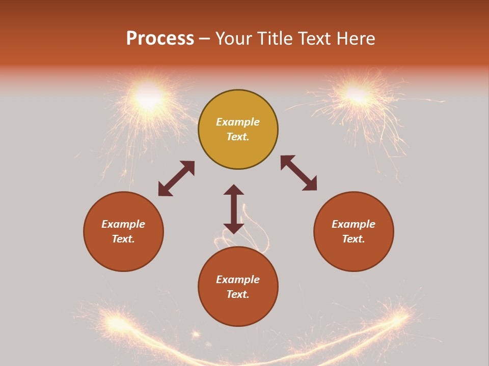 Glow Sparks Sparkler PowerPoint Template