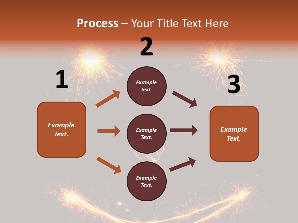 Glow Sparks Sparkler PowerPoint Template