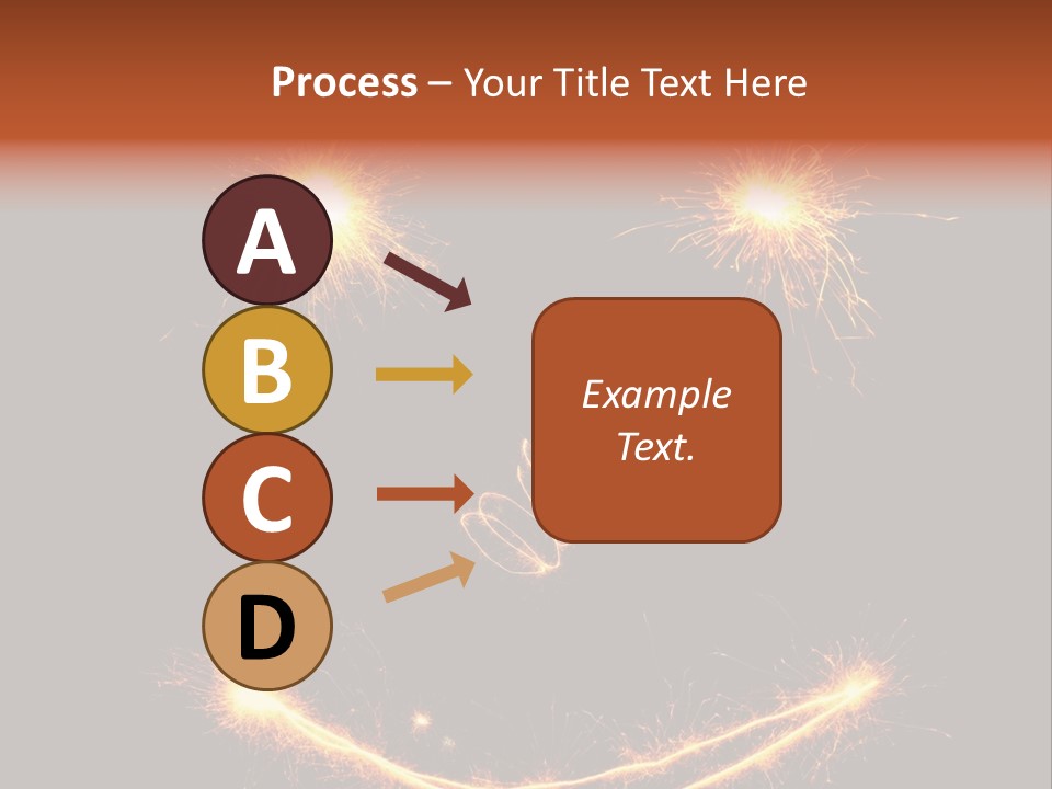 Glow Sparks Sparkler PowerPoint Template