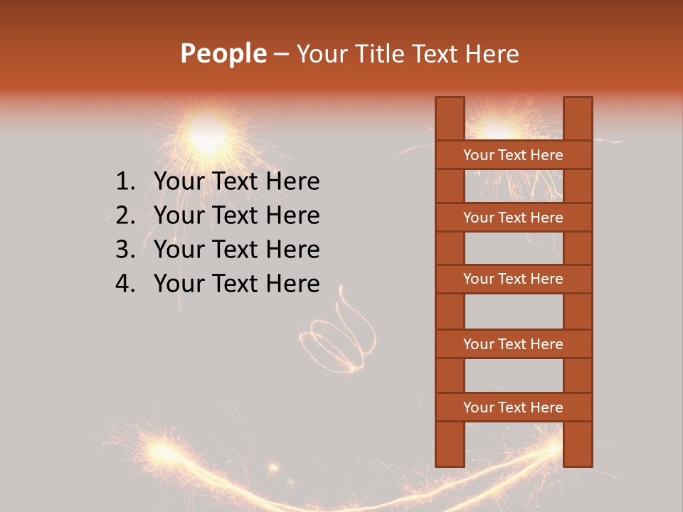 Glow Sparks Sparkler PowerPoint Template