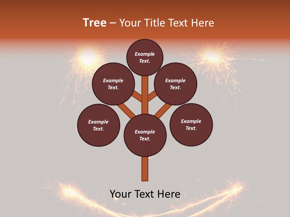 Glow Sparks Sparkler PowerPoint Template