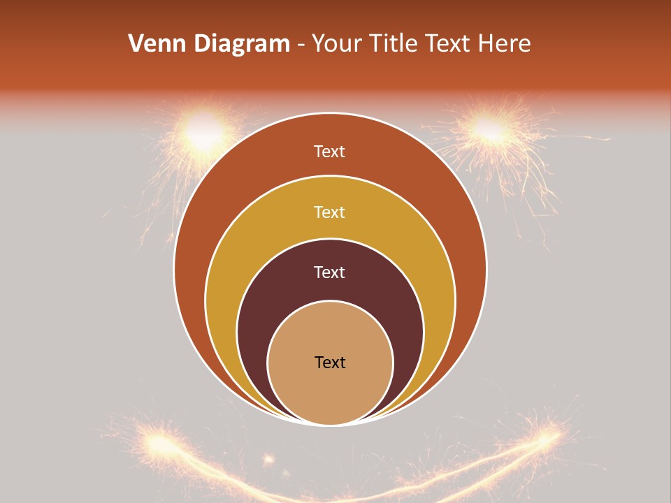 Glow Sparks Sparkler PowerPoint Template